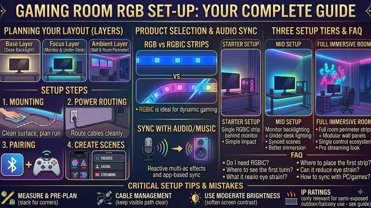 How to Set Up RGB Lighting for Your Gaming Room (Step-by-Step)