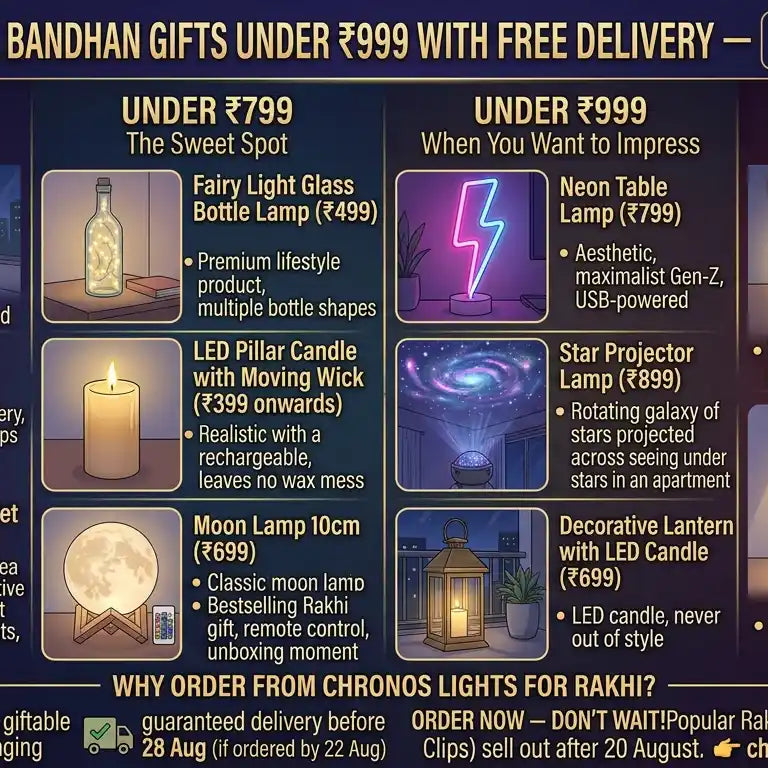 Raksha Bandhan Gifts Under ₹999 with Free Delivery — Order by 22 August