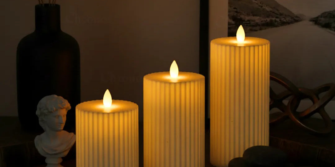 LED Pillar & Moving Wick Candles