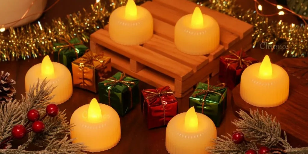 LED Mini Candles & Diya for Christmas Decoration
