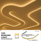 5 m LED neon profile, 15×10 mm silicone front bend.