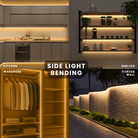 High-transparency 16x16 silicone housing for LED strip lighting – Top view