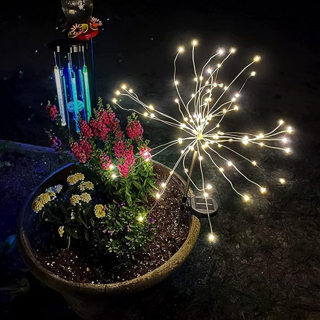 Outdoor LED Solar Firework Fairy Light | Warm White | Chronos Lights