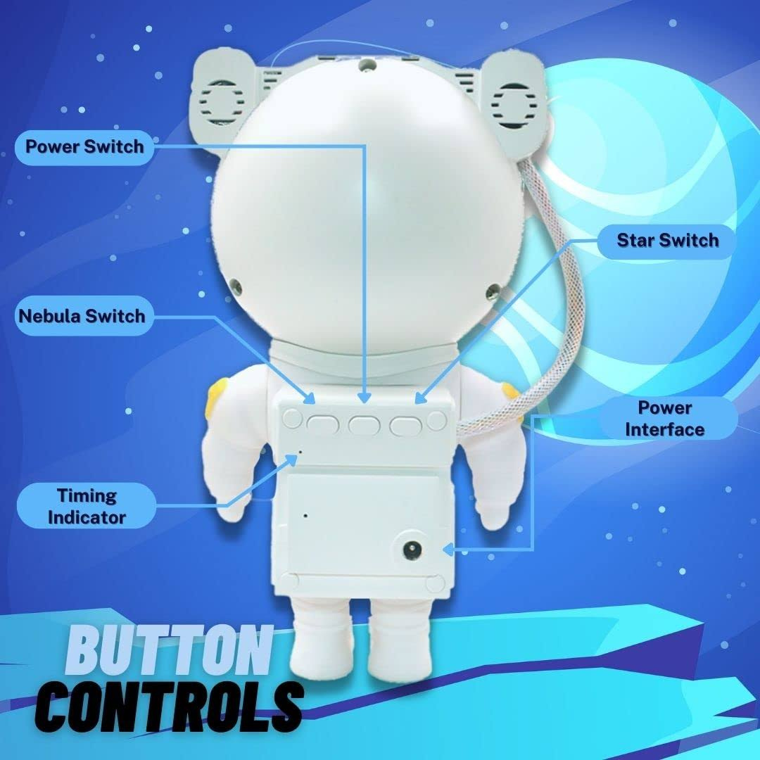 Astronaut Galaxy Projector Rechargeable Lamp with Remote Control | Chronos Lights
