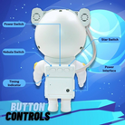 Astronaut Galaxy Projector Rechargeable Lamp with Remote Control | Chronos Lights