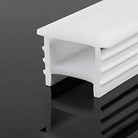 20×20 mm recessed silicone LED profile, top-light diffuser.