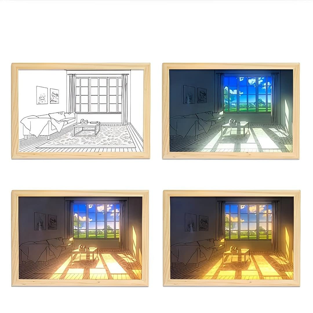 Led Light Painting Artwork Photo Night Luminous Table Lamp Chronos Lights