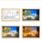 Led Light Painting Artwork Photo Night Luminous Table Lamp Chronos Lights