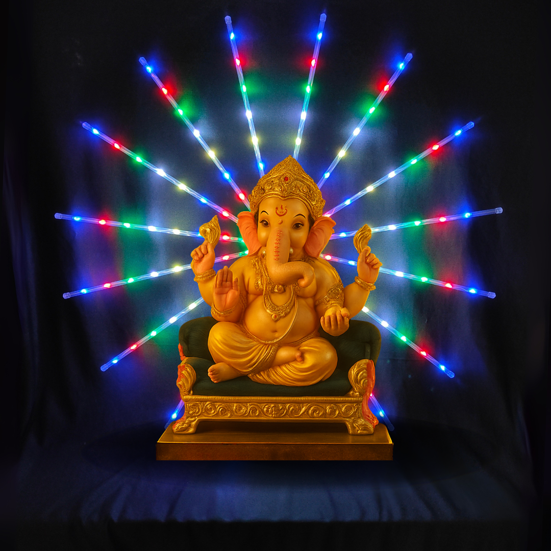 220V plug in Ganpati chakra decorative light with multi color LED illumination