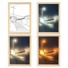 Led Light Painting Artwork Photo Night Luminous Table Lamp Chronos Lights