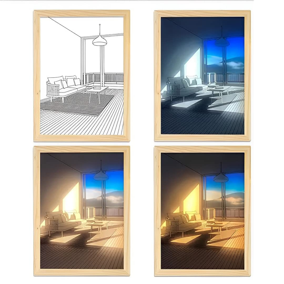 Led Light Painting Artwork Photo Night Luminous Table Lamp Chronos Lights