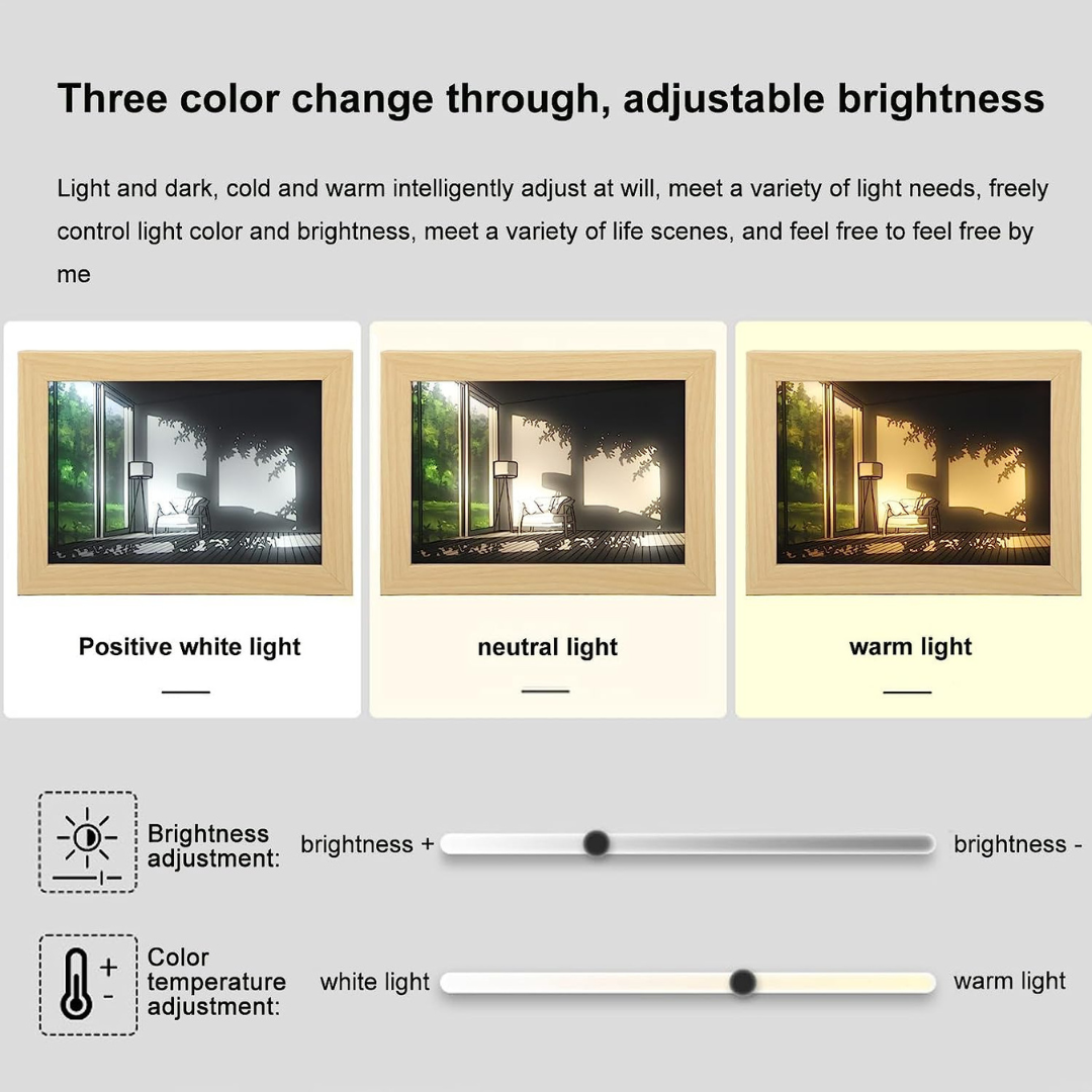 Led Light Painting Artwork Photo Night Luminous Table Lamp Chronos Lights