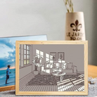 Led Light Painting Artwork Photo Night Luminous Table Lamp Chronos Lights