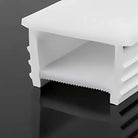 30×20 mm recessed silicone LED profile, top-light diffuser.