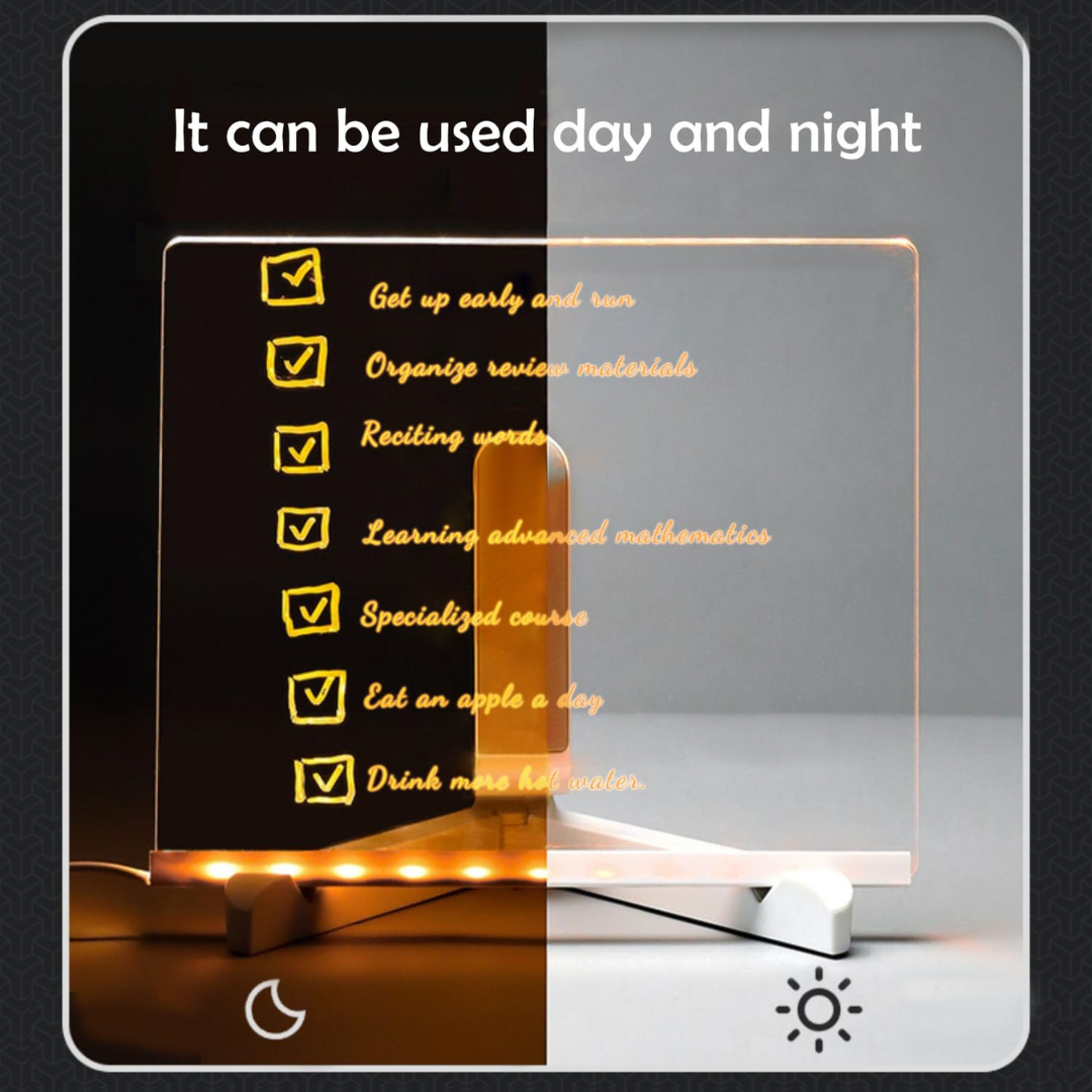 3D Acrylic LED Note Board Light | Chronos Lights | Chronos Light