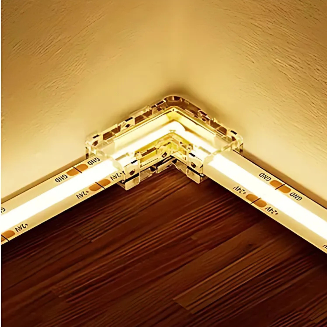 LED strip connector rated up to 36V and 5A for high-power lighting.