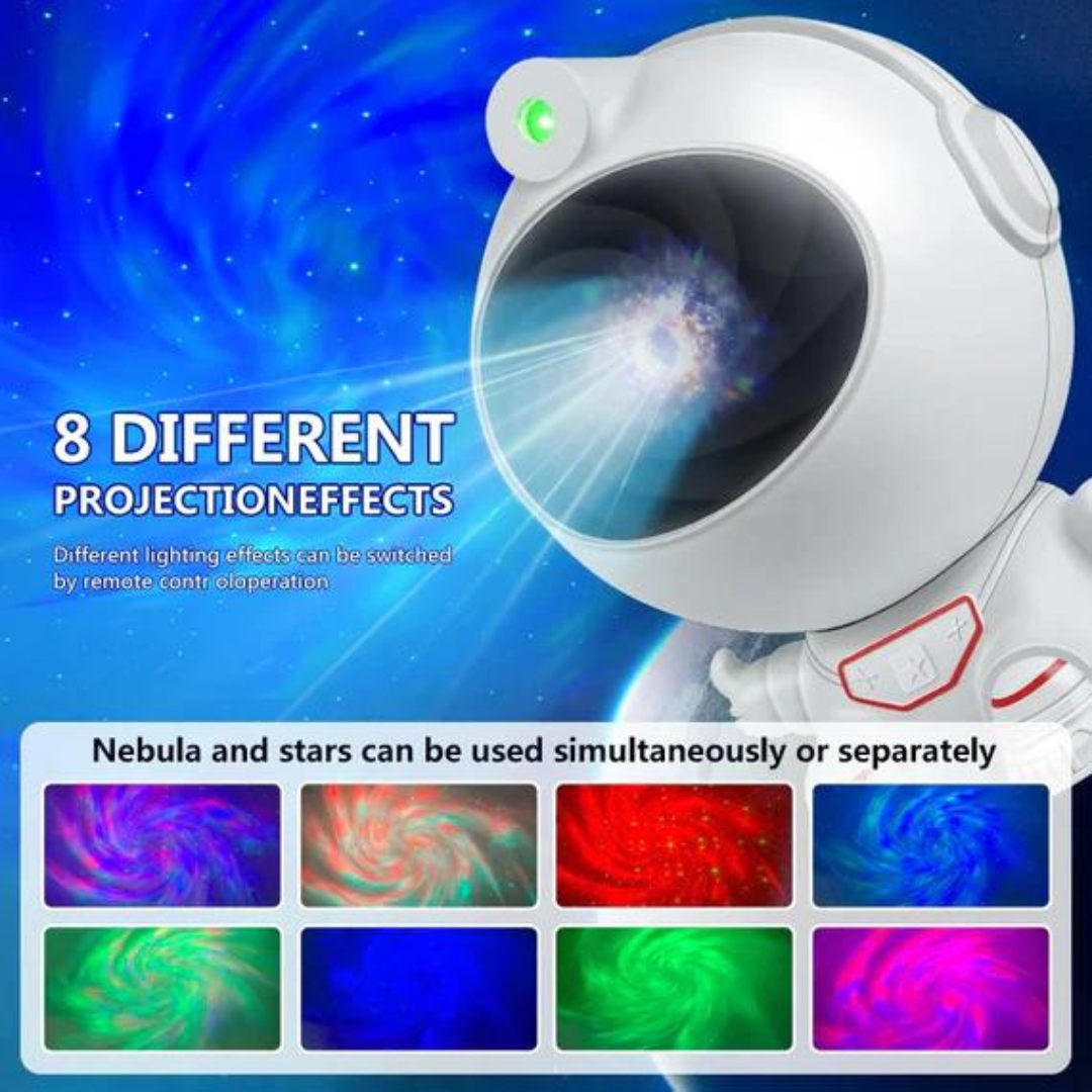 Astronaut Lamp with Swirling Galaxy Projector Lamp & Remote Control | Chronos Lights