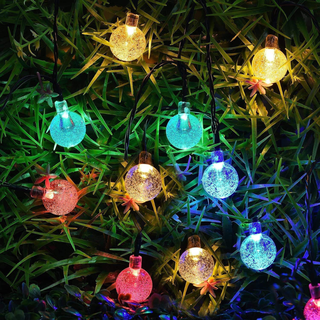 Bubble string lights with 8 lighting modes for dynamic effects