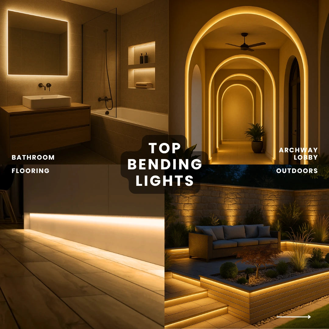 High-transparency 8x8 silicone housing for LED strip lighting – Top view