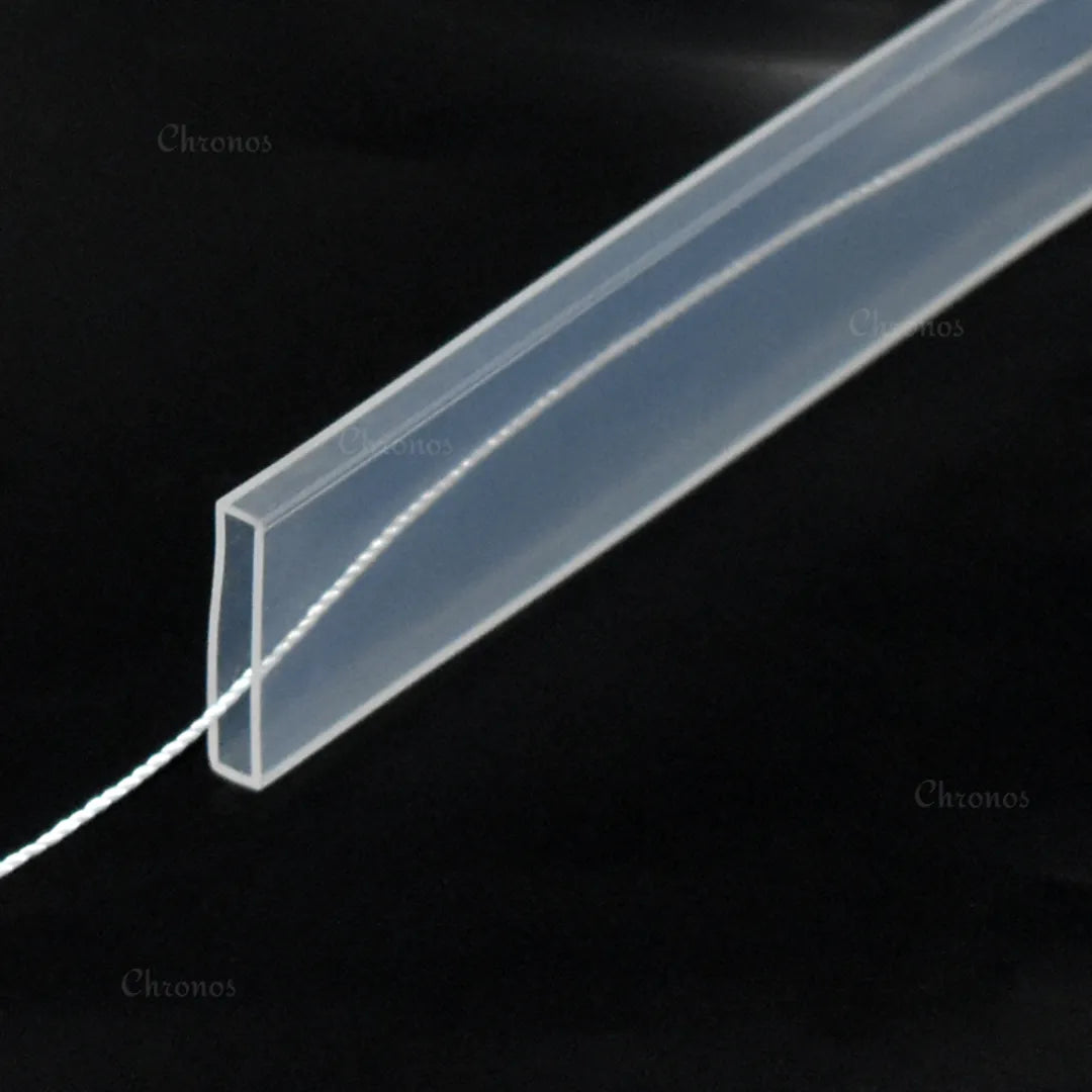 Silicone sleeve protecting furniture LED strip lighting installation