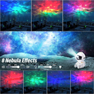 Sitting Astronaut Galaxy Projector Rechargeable Lamp with Remote Control