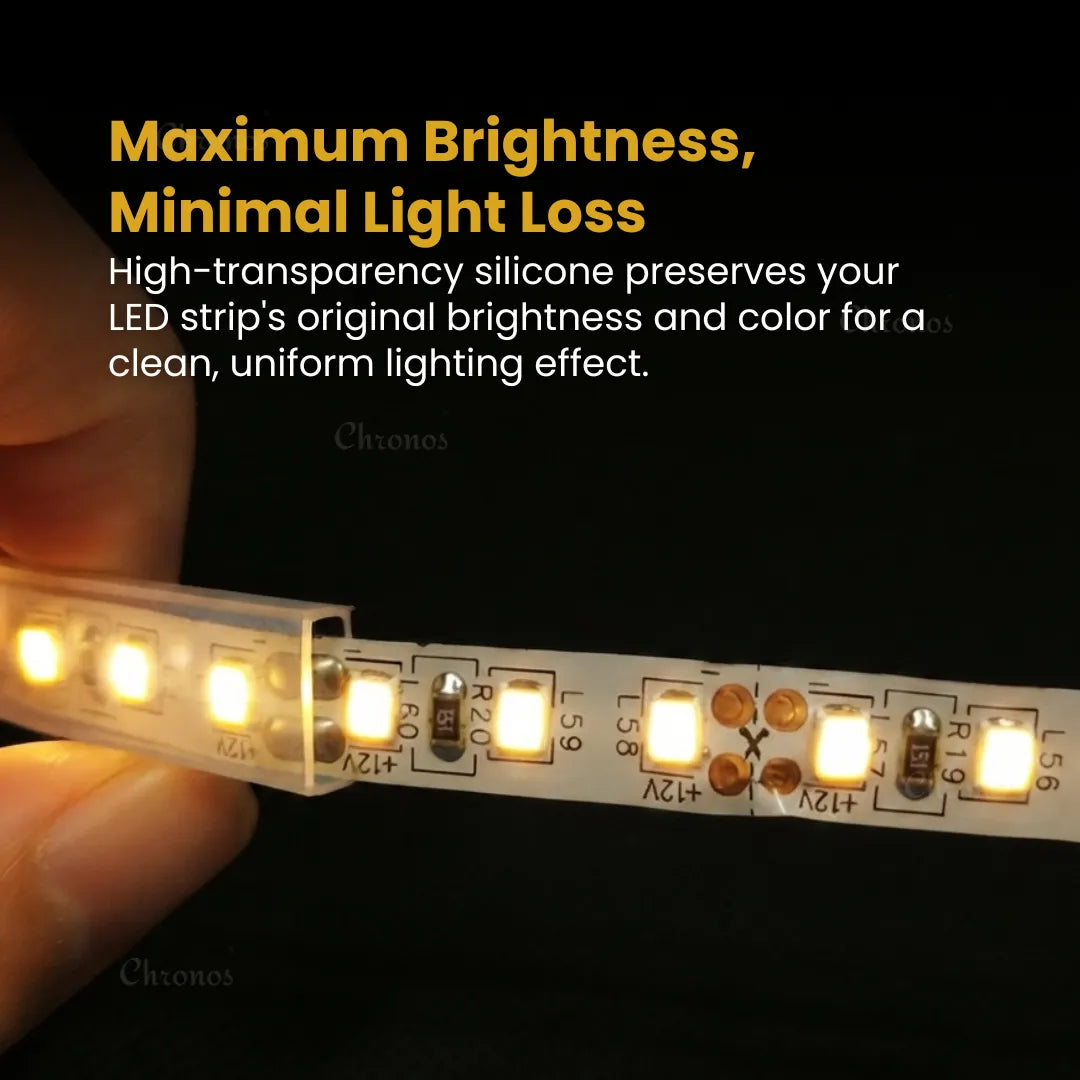 IP67 waterproof transparent silicone sleeve for LED strip light protection