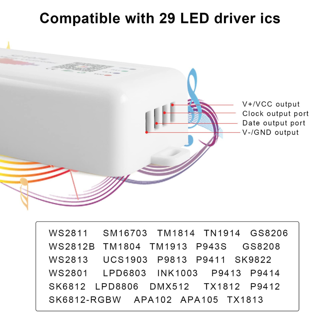 SP107E Music Bluetooth Full Color Controller Chronos Lights