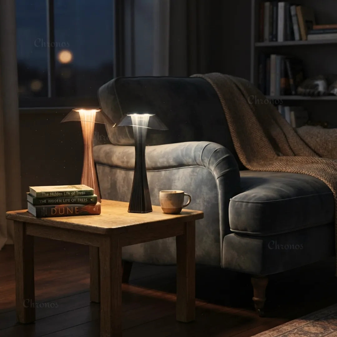 Stria Slim cordless LED table lamp with balanced natural white illumination