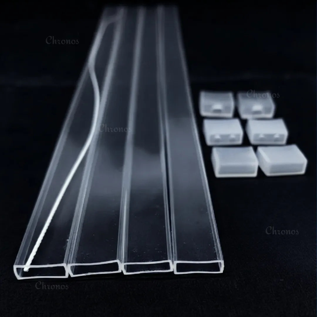 LED strip installed inside silicone sleeve with waterproof sealing