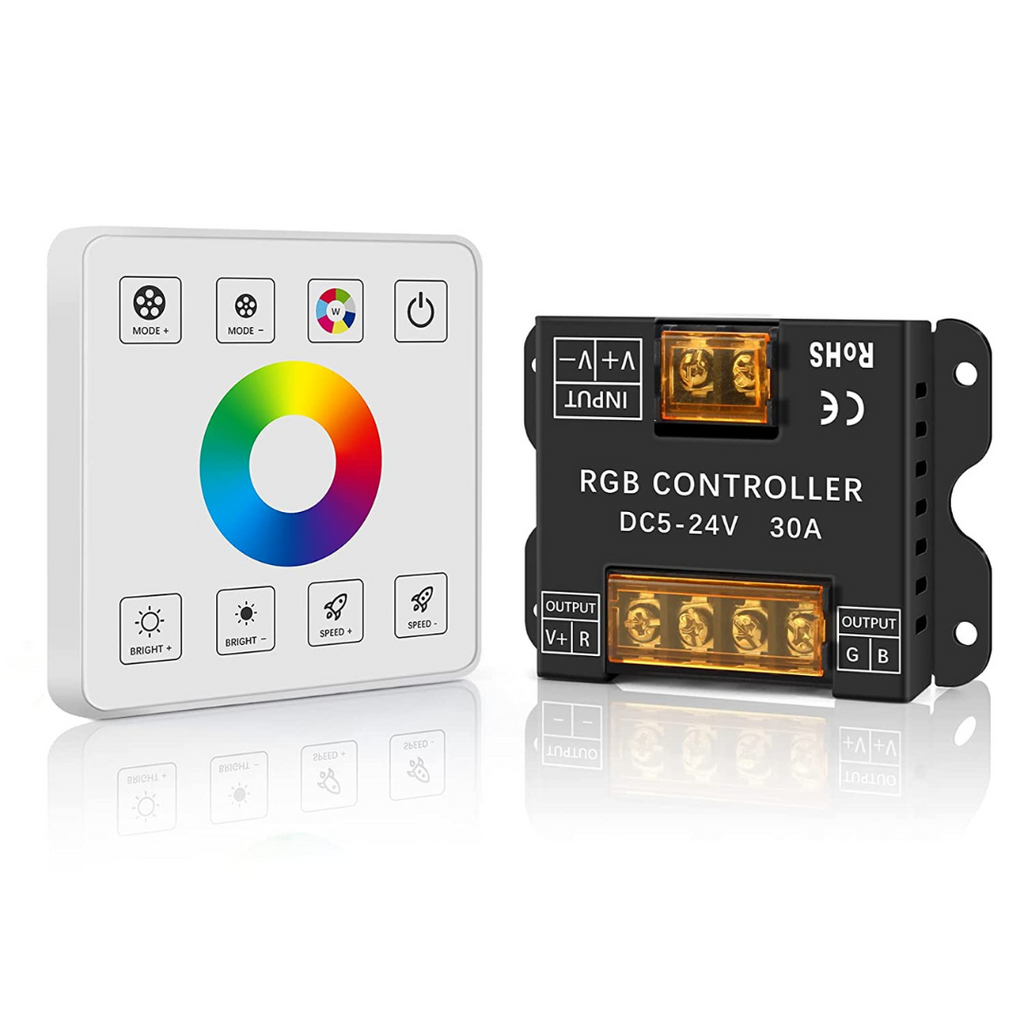 Wireless RF Wall Mounted Smart Touch Panel Controller with RGB Dimmer Controller Chronos Lights