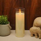 Acrylic Glass LED Moving Flame Candle – Elegant décor for pooja rooms, weddings, and events