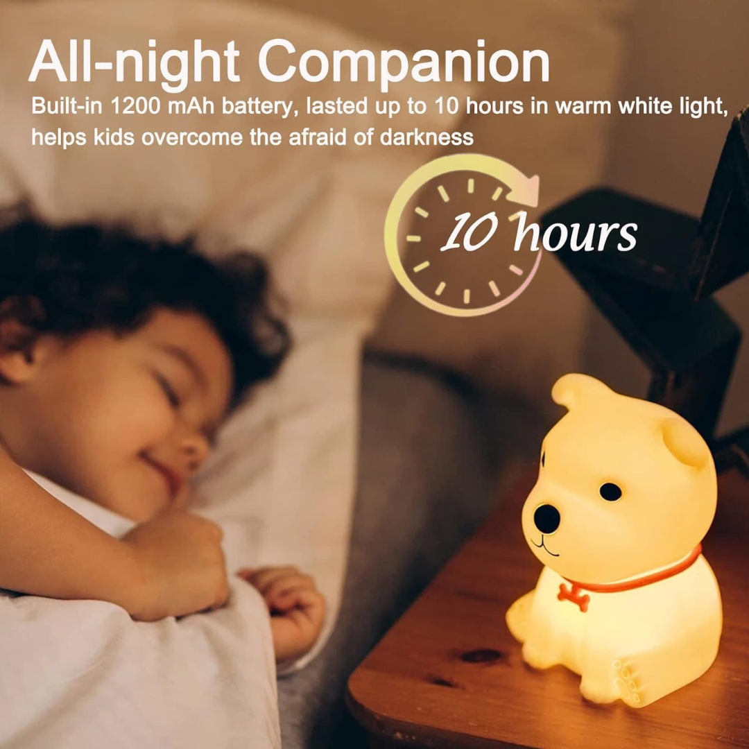 Adorable kids’ lamp with multiple color modes and convenient USB charging.