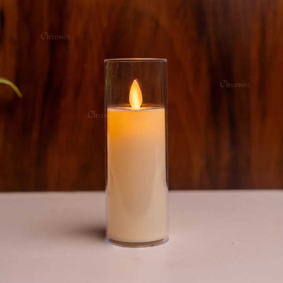 Battery powered flameless candles for parties, events, and elegant indoor lighting