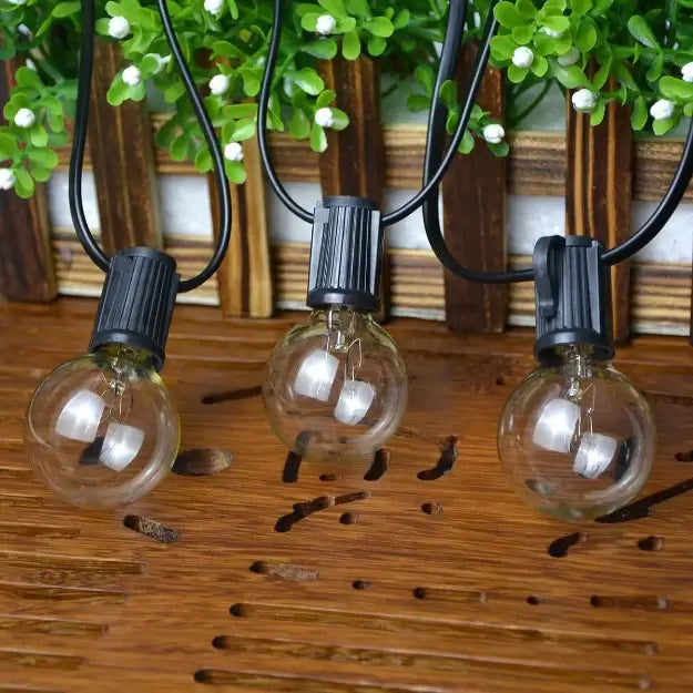 Chronos branded G40 LED bulb string lights with waterproof, durable, and shatterproof design