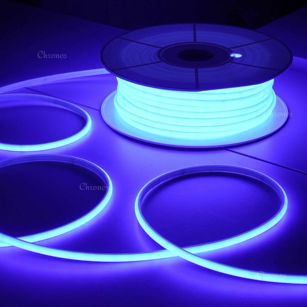 IP65 waterproof frosted neon LED strip by Chronos Lights for semi-outdoor use