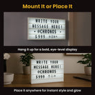 Tabletop XXL Cinematic Light Box – Jumbo message board with LED lights for stylish home and event decoration – Chronos Lights