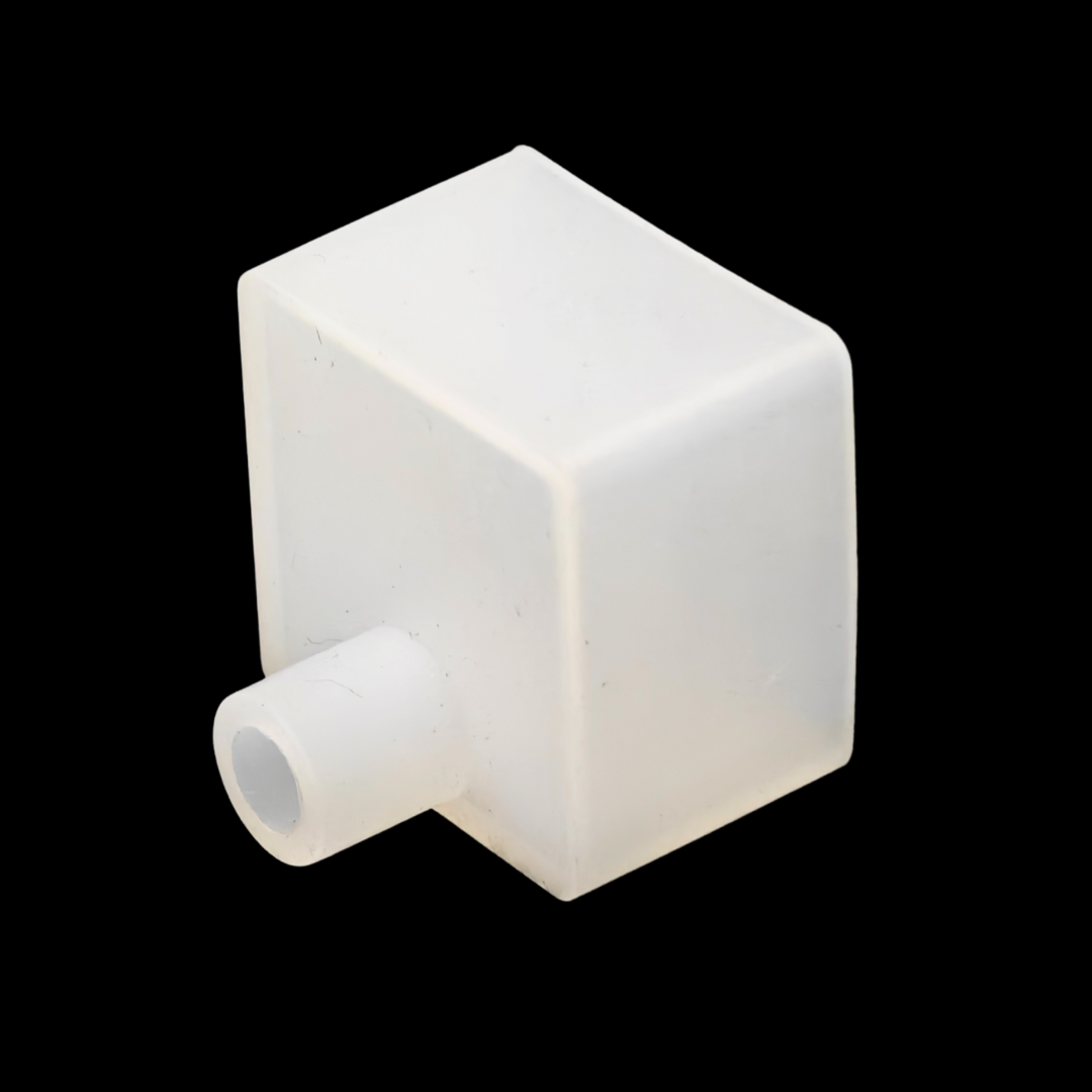Silicone end cap without hole for complete sealing of LED strips.