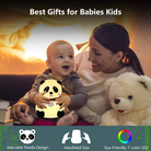 Color-changing panda night light with USB charging, offering a soft and playful glow.