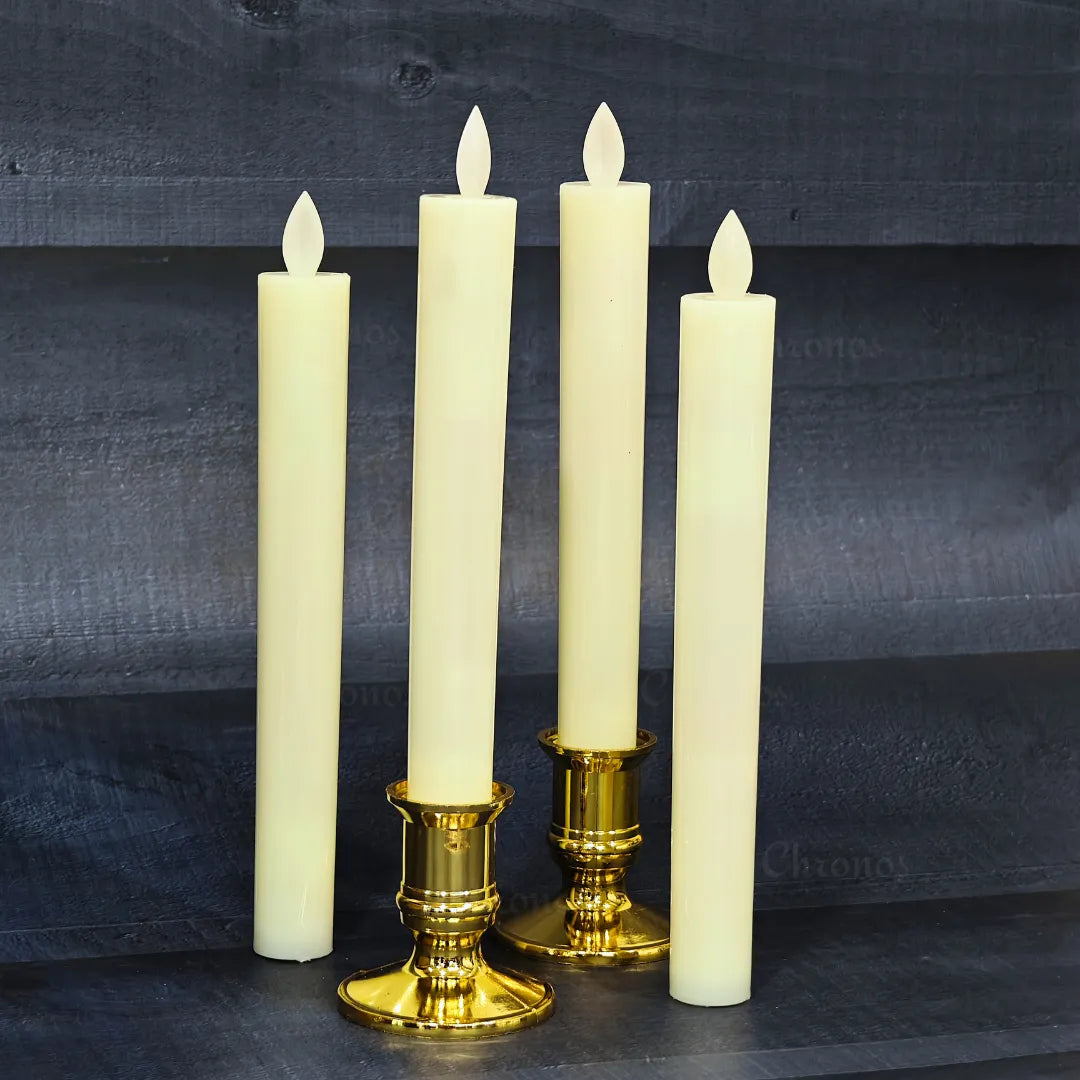 Premium Crystal-Metal Holder Enhancing LED Candle Glow