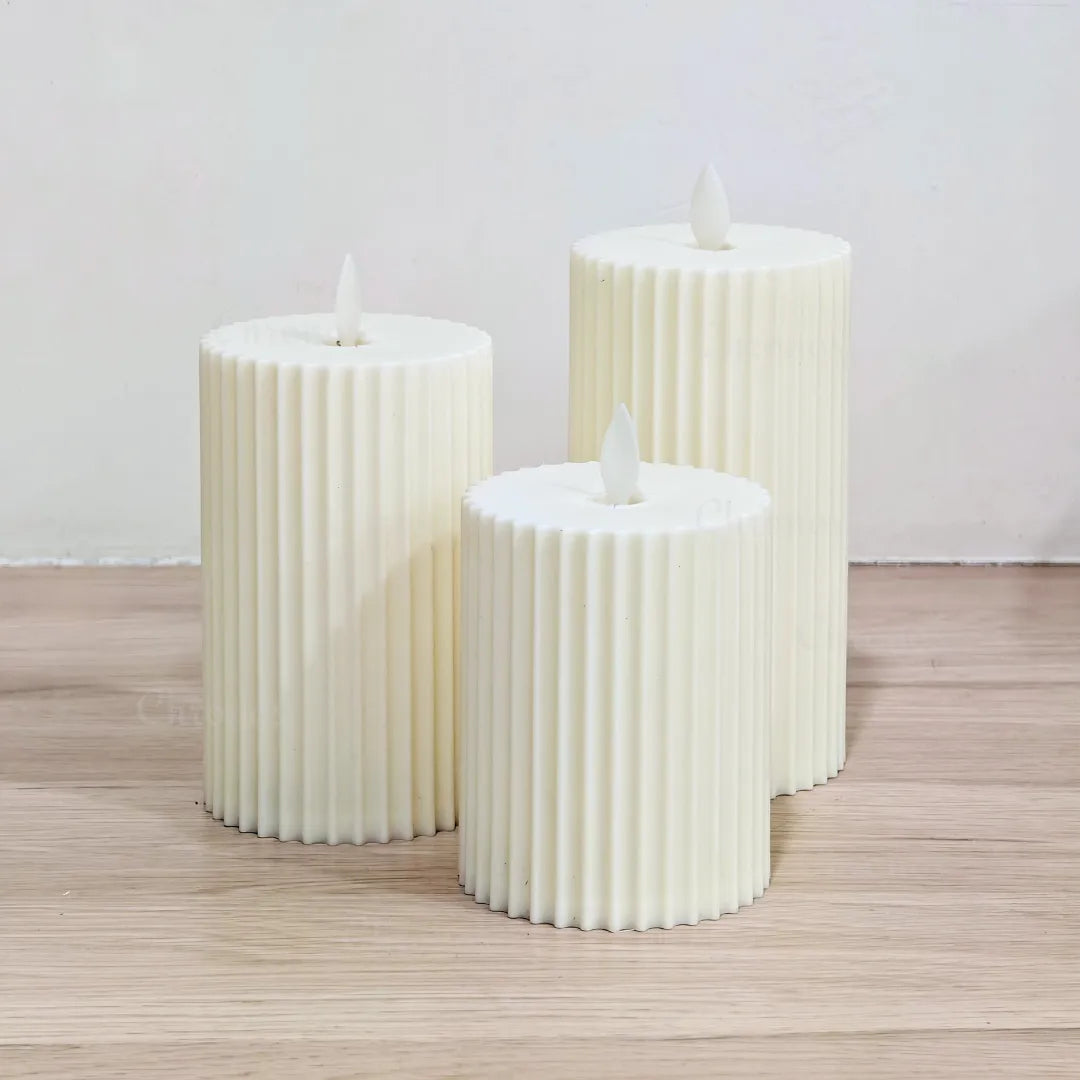 Decorative ivory LED candle for modern home interiors