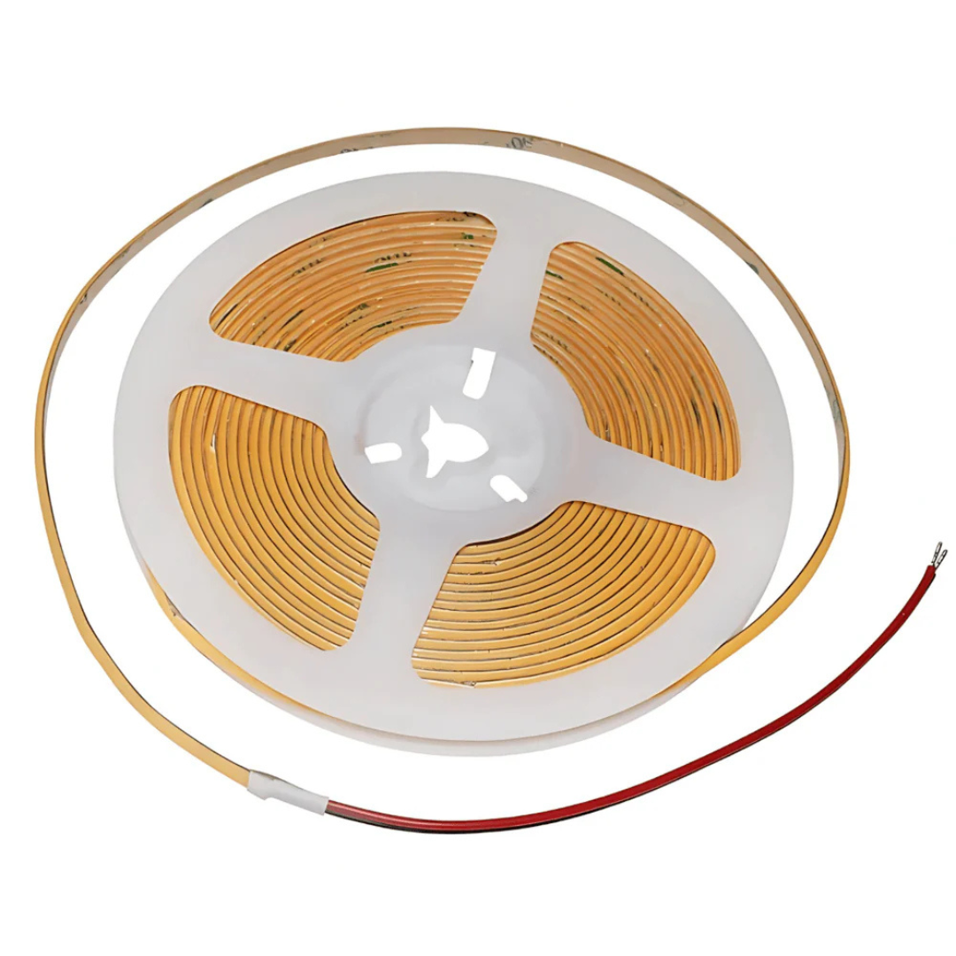 Dotless White 3mm COB LED Strip – 384 LEDs/m, 24V – Soft & Flicker-Free Glow