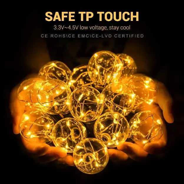 Heavy-duty G40 outdoor string lights built for all-weather conditions with IP44 waterproof rating