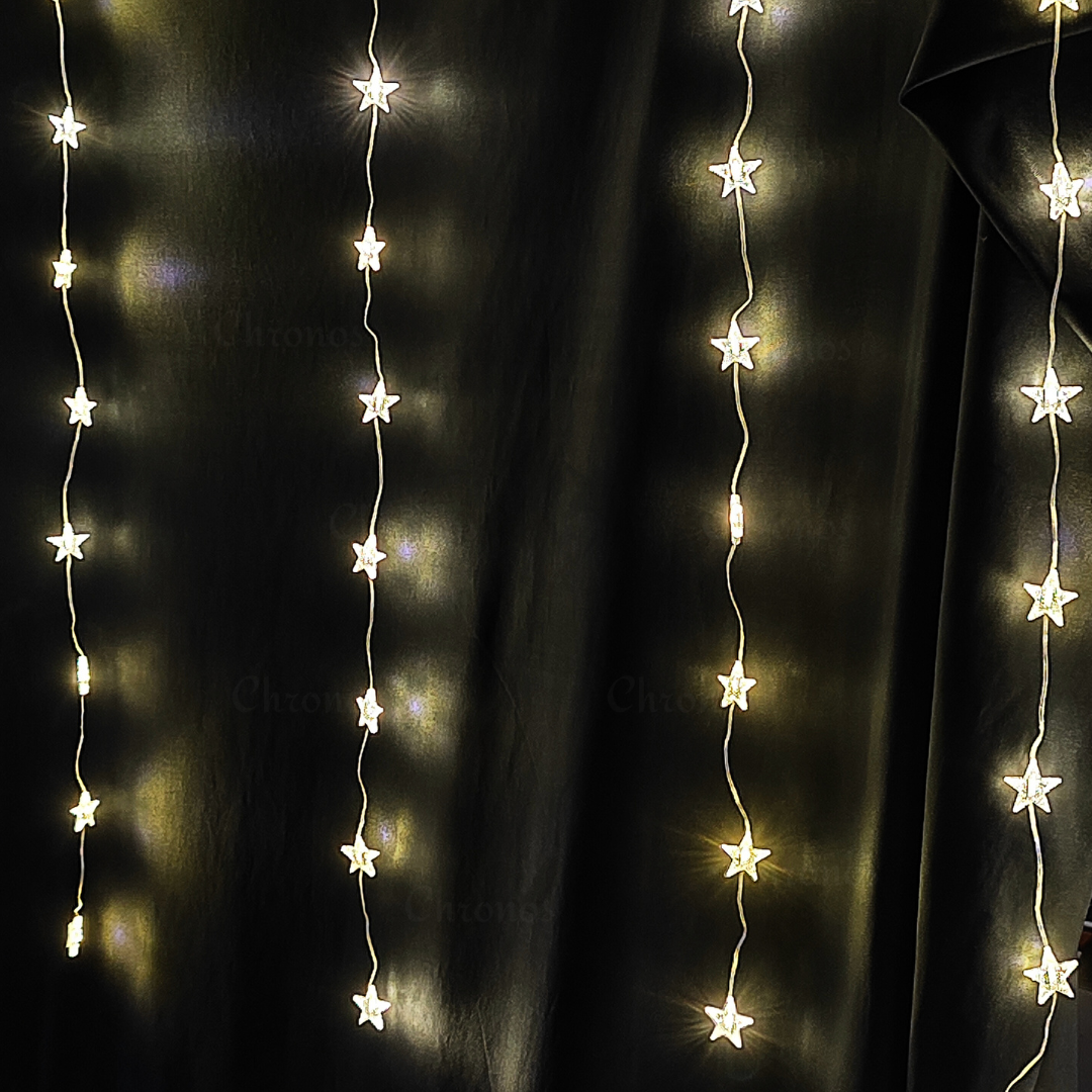 Elegant star hanging LED lights for wall decoration and stage setup