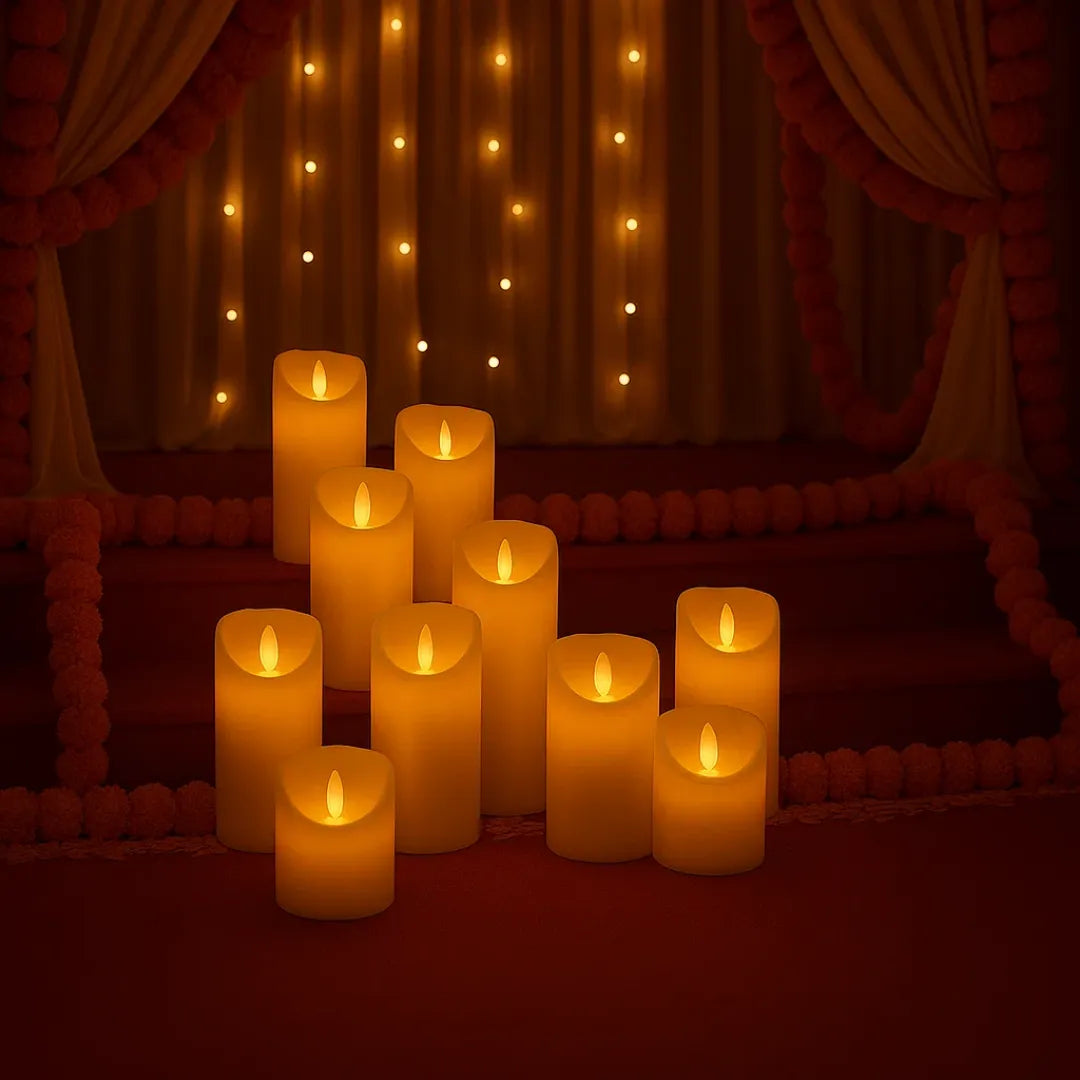 LED moving flame candle for event and party decoration