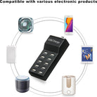 Fast 10-device USB charger by Chronos Lights, ideal for travel kits, libraries, and shared charging setups in Mumbai.        |