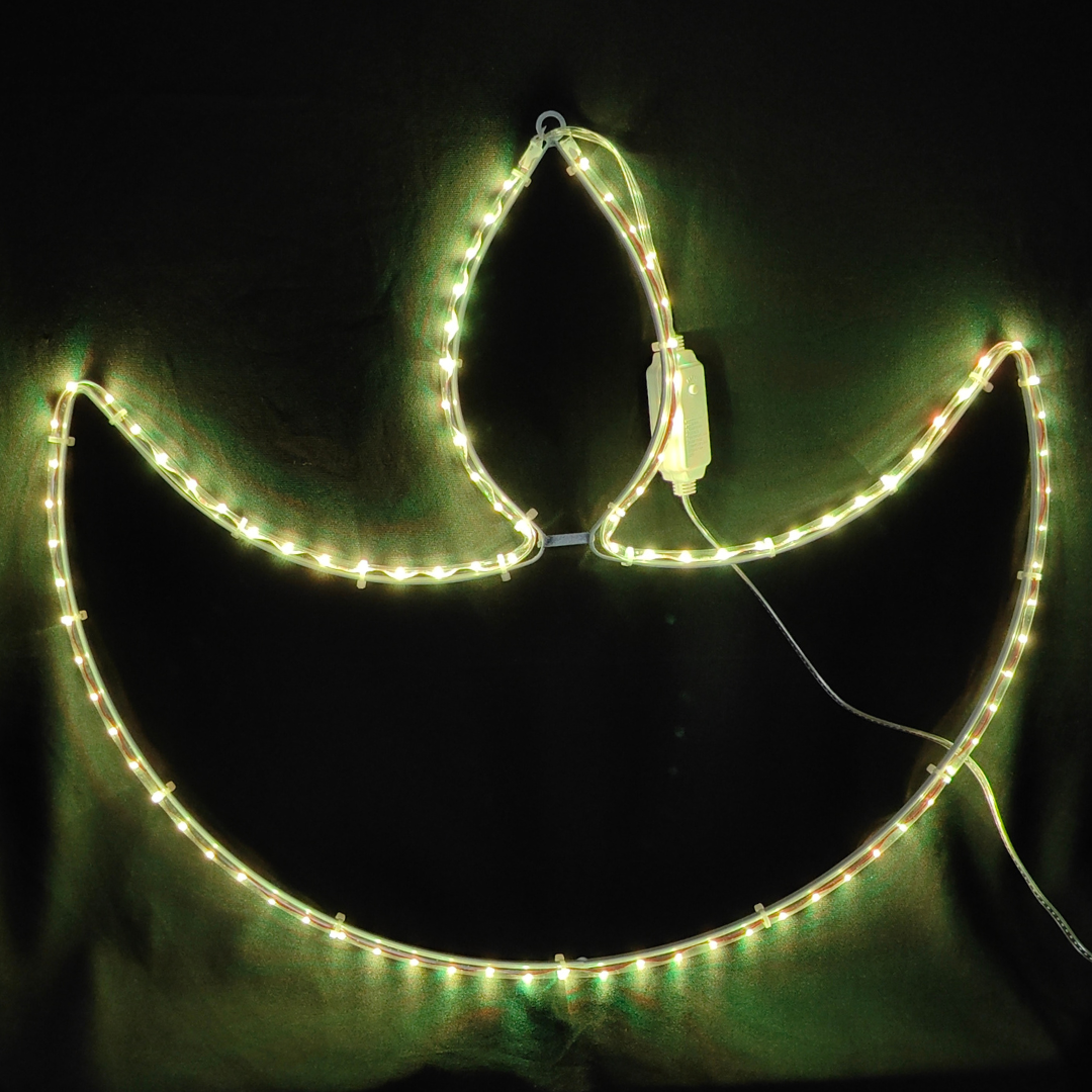 Festive LED diya wall hanging with color changing RGB effects and dynamic lighting patterns