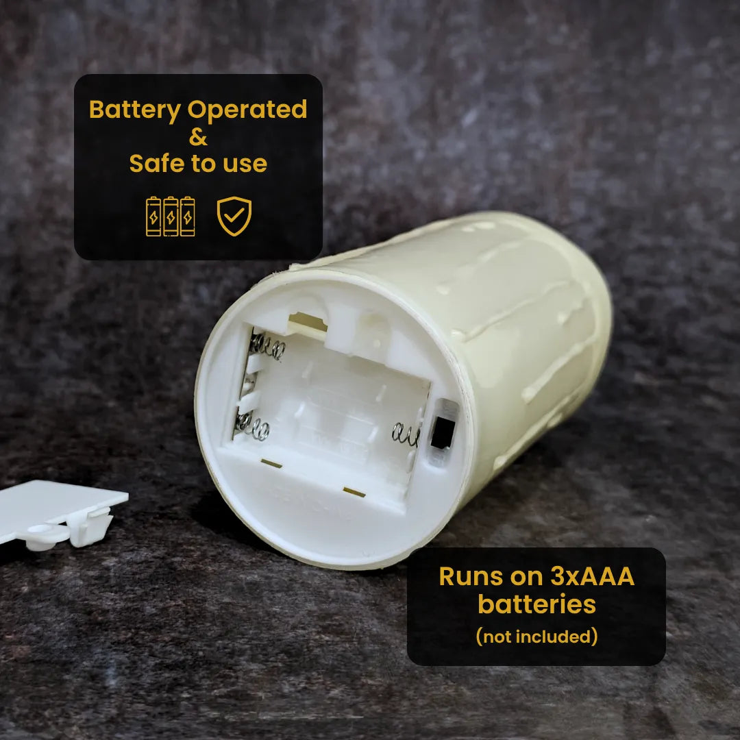 Flameless dripping LED candles safe for home with no fire or smoke