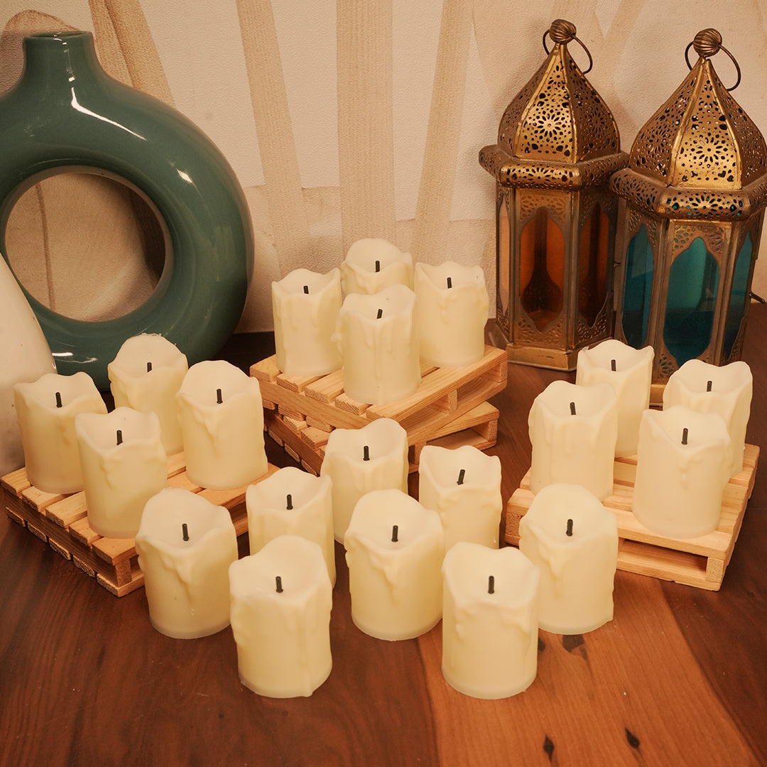 Flameless smokeless LED candles safe for home use with no fire hazard