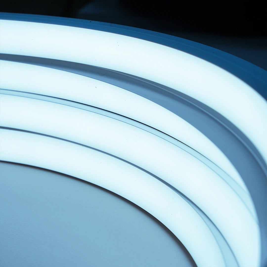 Flexible neon profile outdoor light, 20 mm square.