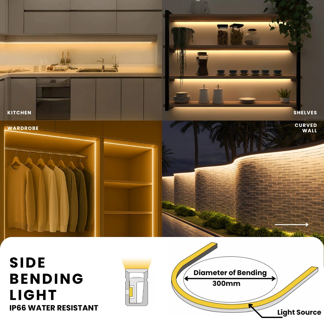 4×9 mm silicone LED profile side-emitting diffuser.